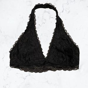 Gilly Hicks Black Lace Halter Bralette